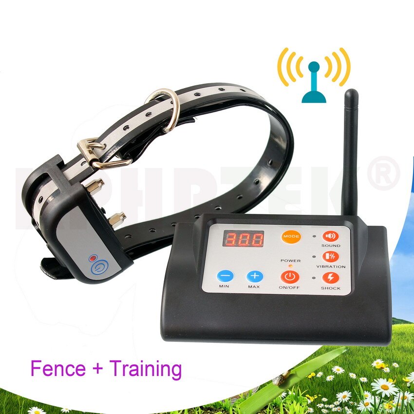 2 in 1 Wireless Electronic Dog Fence System and Dog Training Collar Beep Shock Vibration Training for 1/2/3 dogs 6 Sets/lot