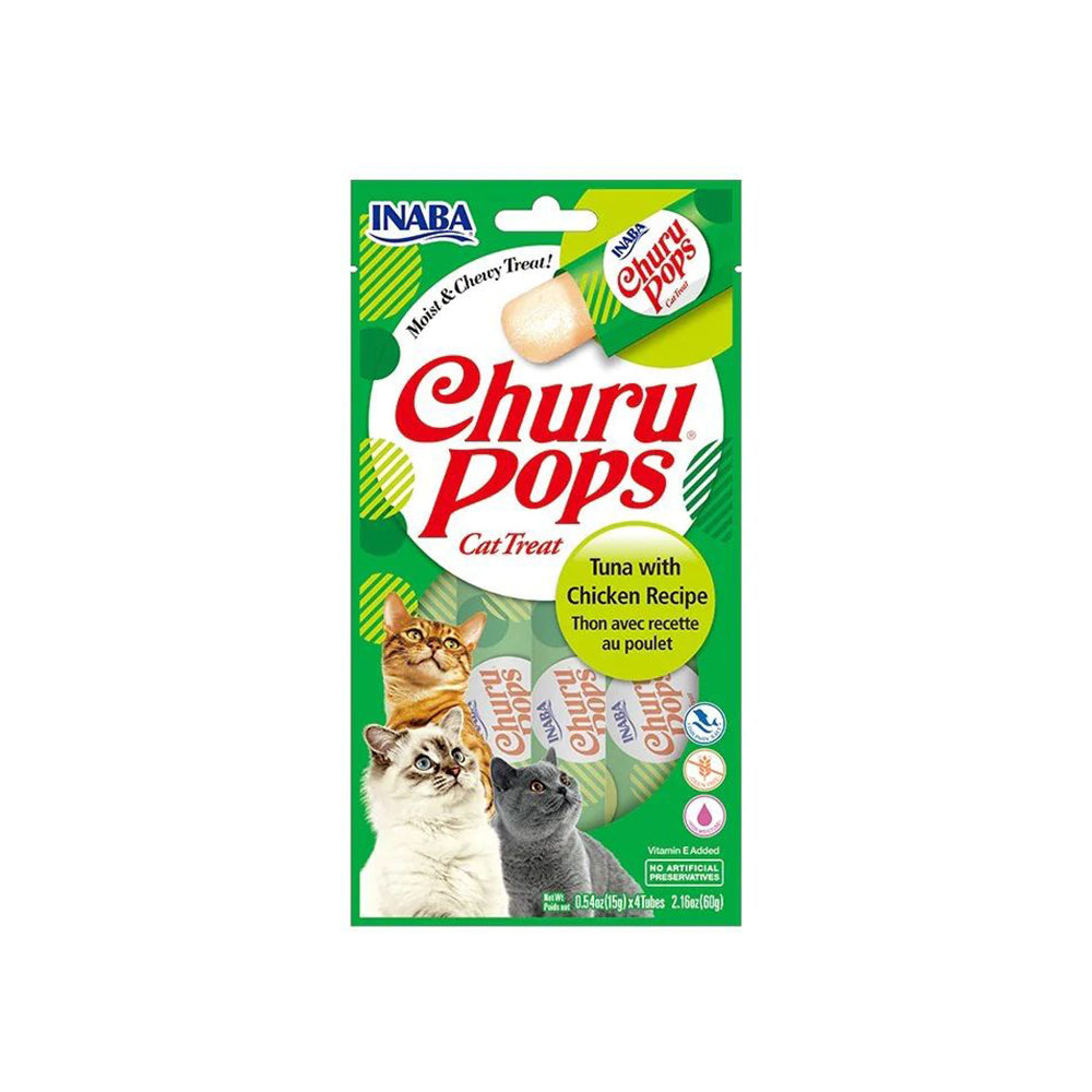 INABA Churu Pops Tuna With Chicken Recipe (15G X 4) 6PK