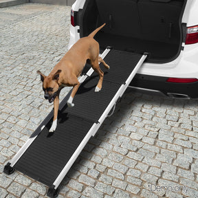 i.Pet Dog Ramp Dog Steps Pet Car Travel Step Stair Foldable Portable Ladder Aluminium