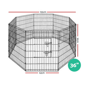 i.Pet Pet Dog Playpen 36" 8 Panel Puppy Exercise Cage Enclosure Fence