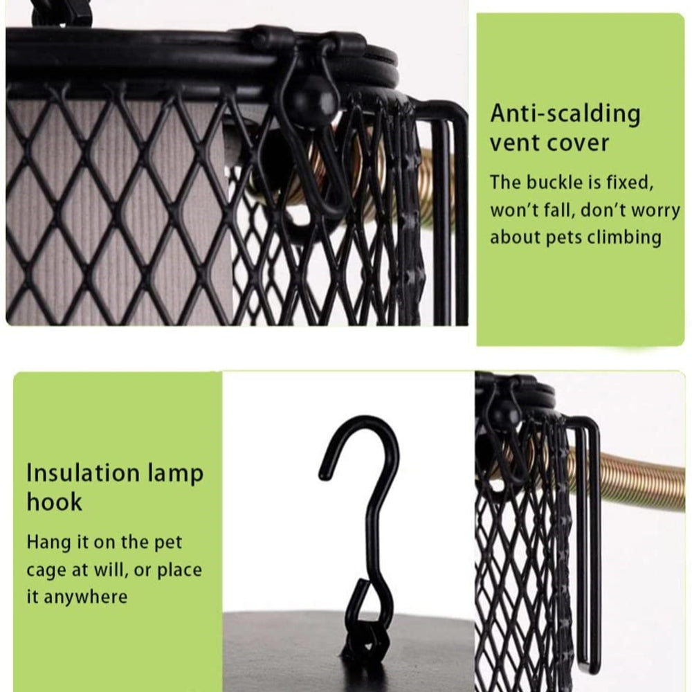 100W Reptile Ceramic Heat Lamp anti-hot Cage Light Holder Switch Chicken Brooder