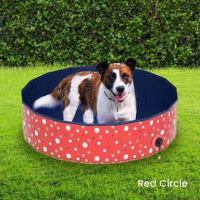 Floofi Pet Pool 120cm*30cm XL Red Circle FI-SB-109-HR