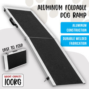 Klika Foldable Aluminium Dog Ramp - 122 x 38 cm