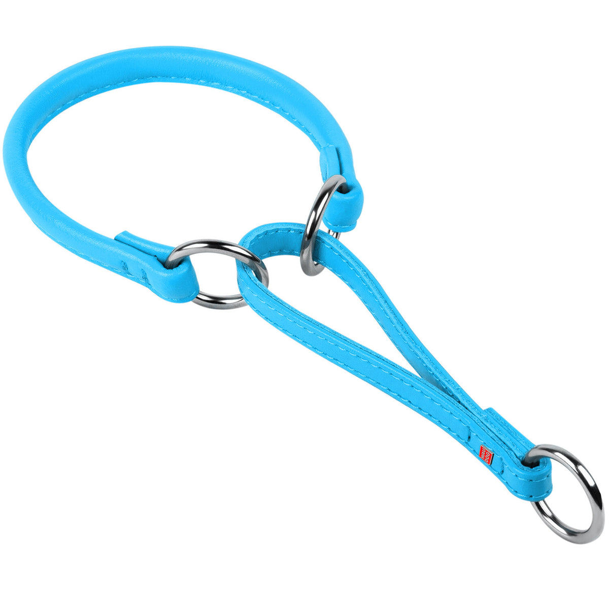 Waudog Leather Martingale Dog Collar 50CM BLUE