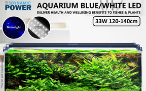 Dynamic Power 33W Aquarium Blue White LED Light for Tank 120-140cm