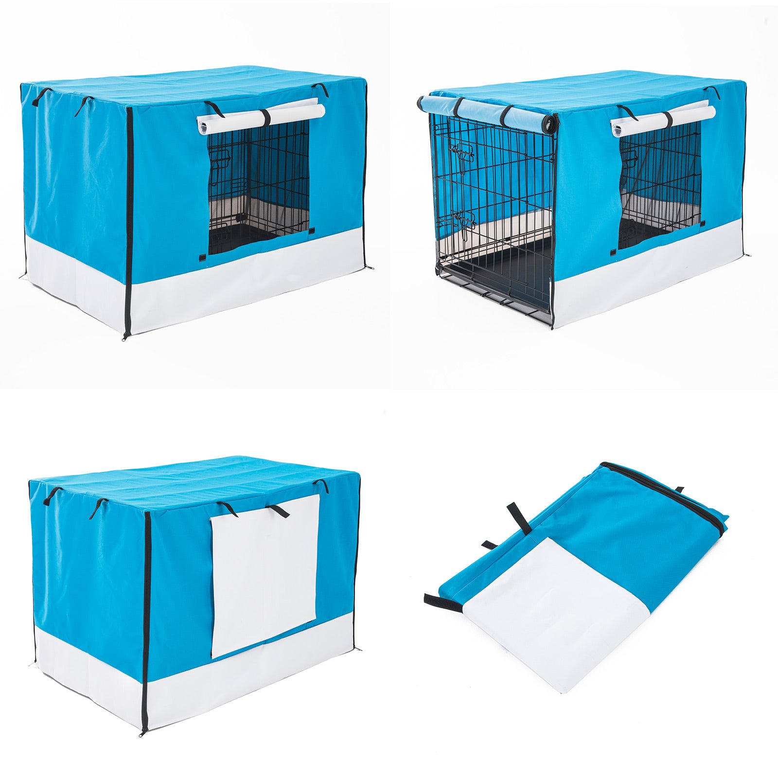 Paw Mate Blue Cage Cover Enclosure for Wire Dog Cage Crate 48in