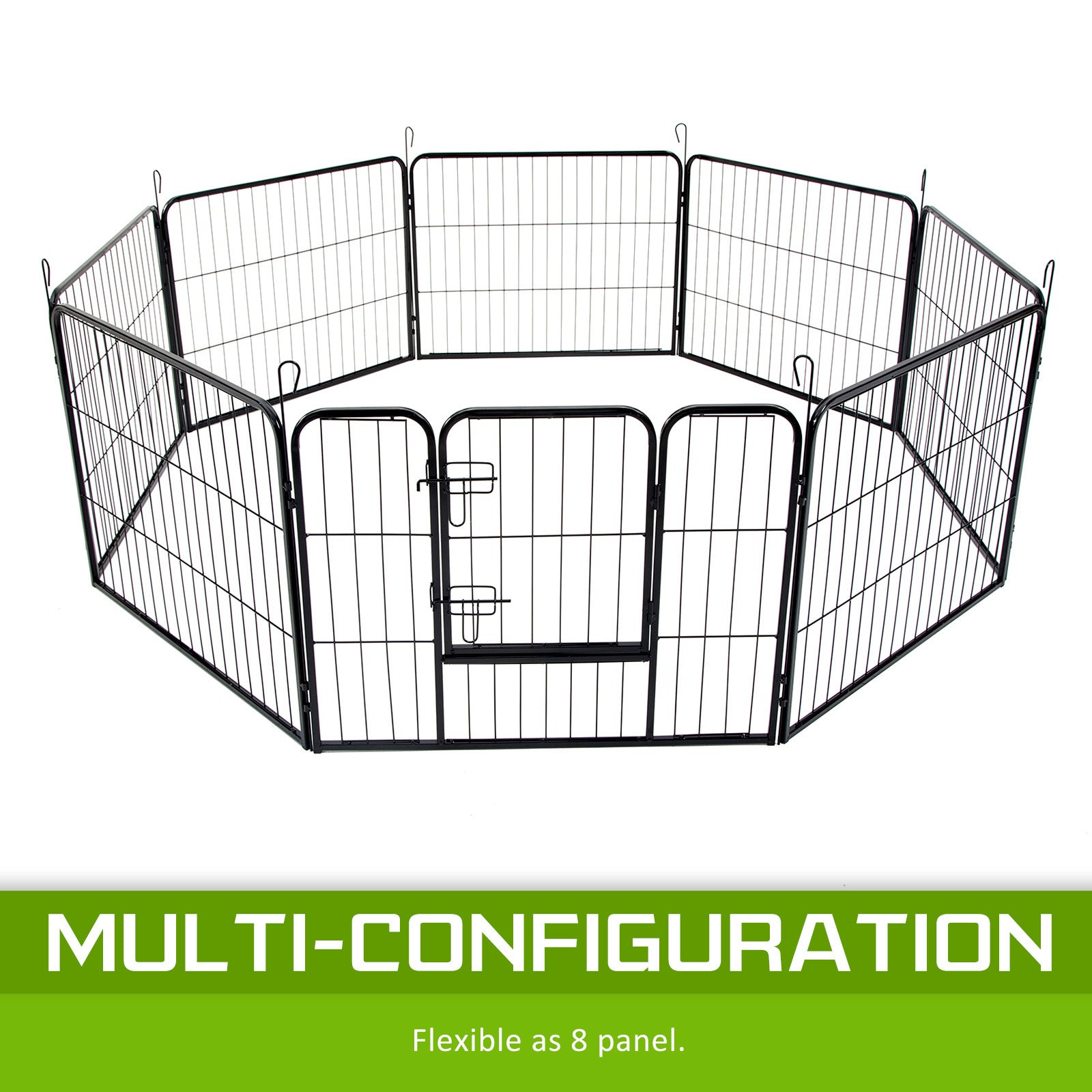 Paw Mate Pet Playpen Heavy Duty 32in 8 Panel Foldable Dog Cage + Cover