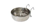 YES4PETS 2 x Stainless Steel Pet Rabbit Bird Dog Cat Water Food Bowl Feeder Chicken Poultry Coop Cup 887ml