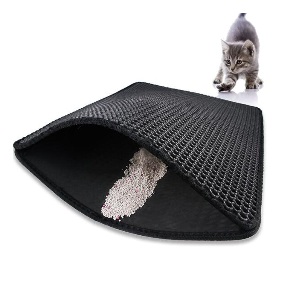 YES4PETS Double Layer Cat Litter Tray Trap Mat Catch Cat Litter House Box Pad Toilet Mat