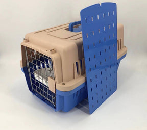 YES4PETS Medium Dog Cat Crate Pet Rabbit Carrier Airline Cage With Bowl & Tray-Blue