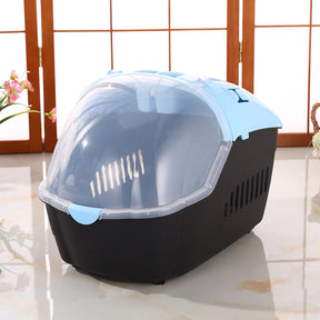 YES4PETS Medium Portable Travel Dog Cat Crate Pet Carrier Cage Comfort With Mat-Blue