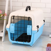 YES4PETS Medium Portable Plastic Dog Cat Pet Pets Carrier Travel Cage With Tray-Blue