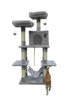 YES4PETS 145 cm Cat Scratching Post Tree Scratcher Pole-Little Grey