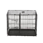 YES4PETS 24' Collapsible Metal Dog Rabbit Crate Puppy Cage Cat Carrier With Divider