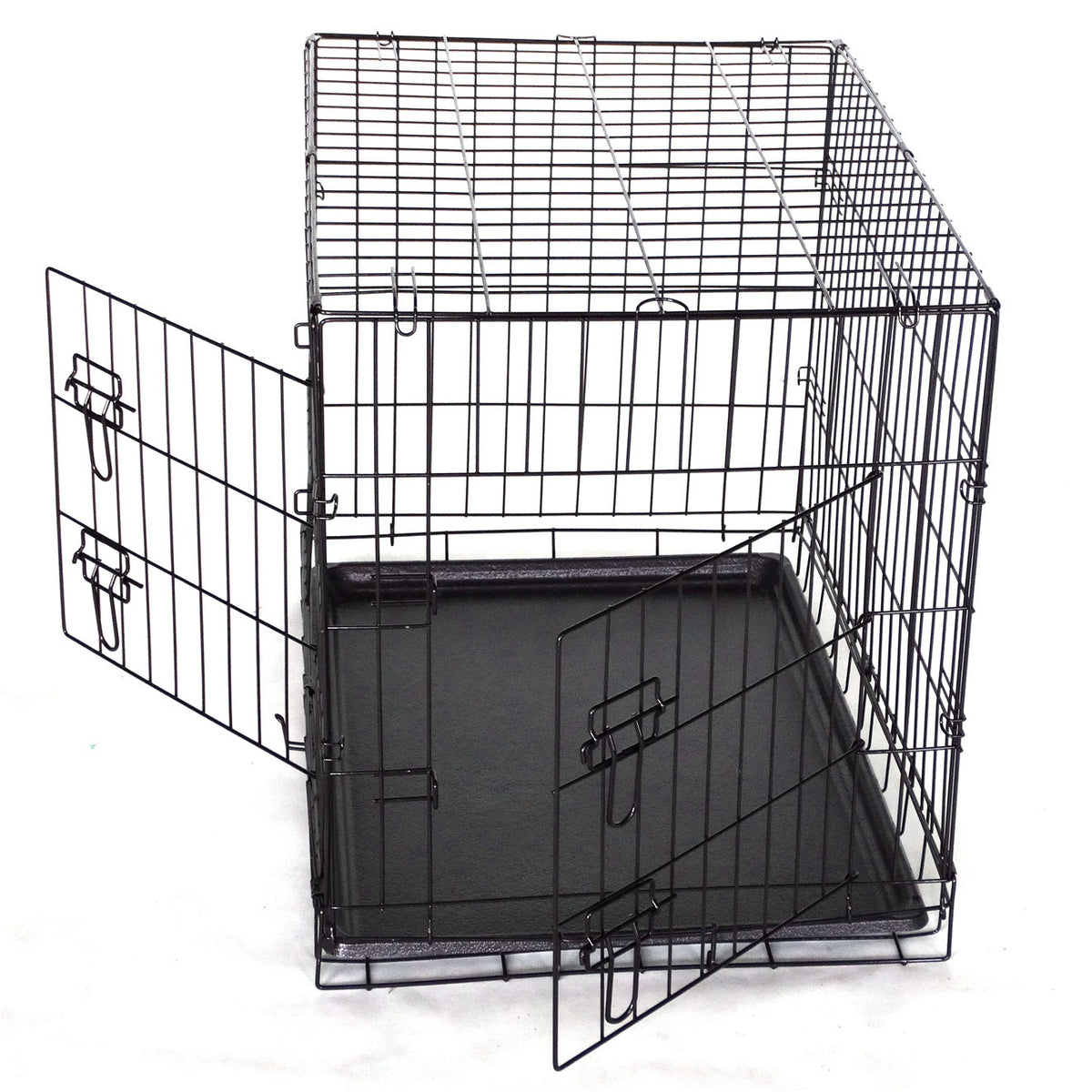 YES4PETS 30' Collapsible Metal Dog Rabbit Crate Cage Cat Carrier With Divider