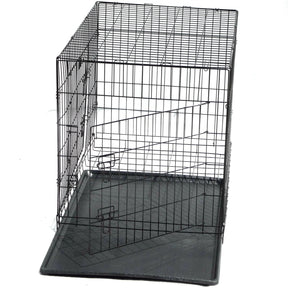 YES4PETS 42' Collapsible Metal Dog Puppy Crate Cat Rabbit Cage With Divider