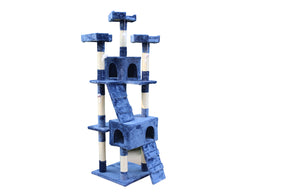YES4PETS 170cm Cat Scratching Post Tree Post House Tower with Ladder Furniture Blue