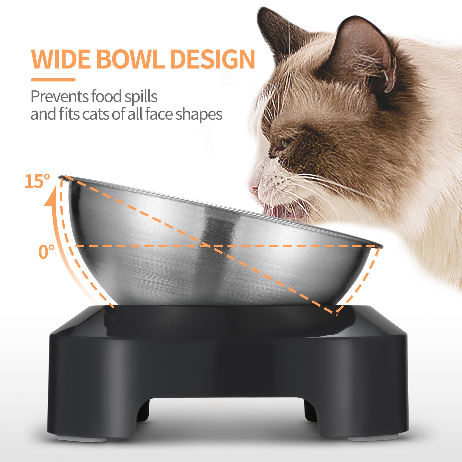 YES4PETS 2 x M Stainless Steel Pet Bowl Water Bowls Portable Anti Slip Skid Feeder Dog Rabbit Cat