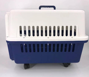 YES4PETS XL Dog Puppy Cat Crate Pet Rabbit Parrot Airline Carrier Cage W Bowl Tray & Wheel  72x53x53cm