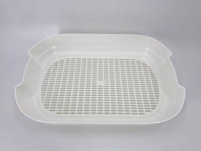 YES4PETS Large Portable Cat Toilet Litter Box Tray with Scoop and Grid Tray Pink