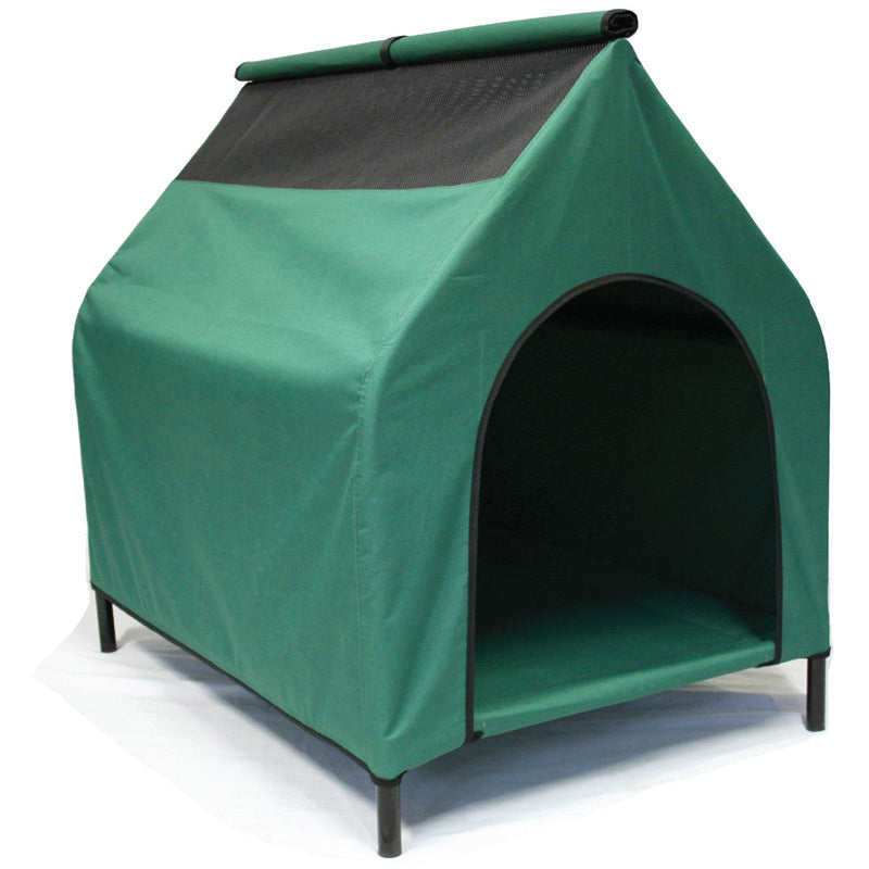 YES4PETS Green L Waterproof Portable Flea and Mite Resistant Dog Kennel House Nest Outdoor Indoor