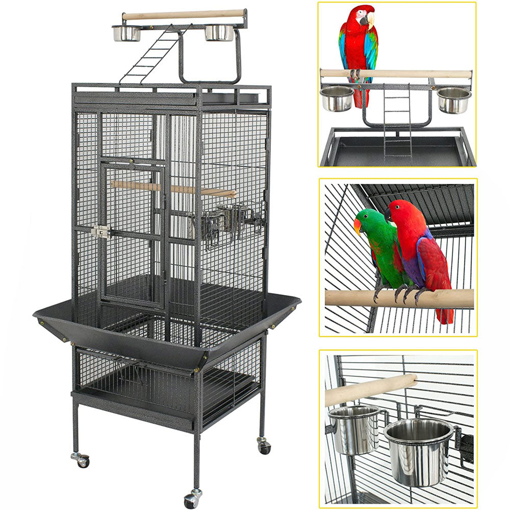 154cm Pet Bird cage Large Play Top Parrot Cockatiel Cockatoo Parakeet Finch Pet
