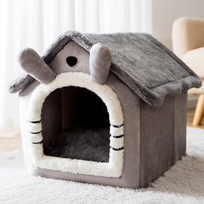 Small Dog House Bed Portable Cat Bed Removable Cushion Cat Cave, Foldable  Pets Puppy Kitten Rabbit