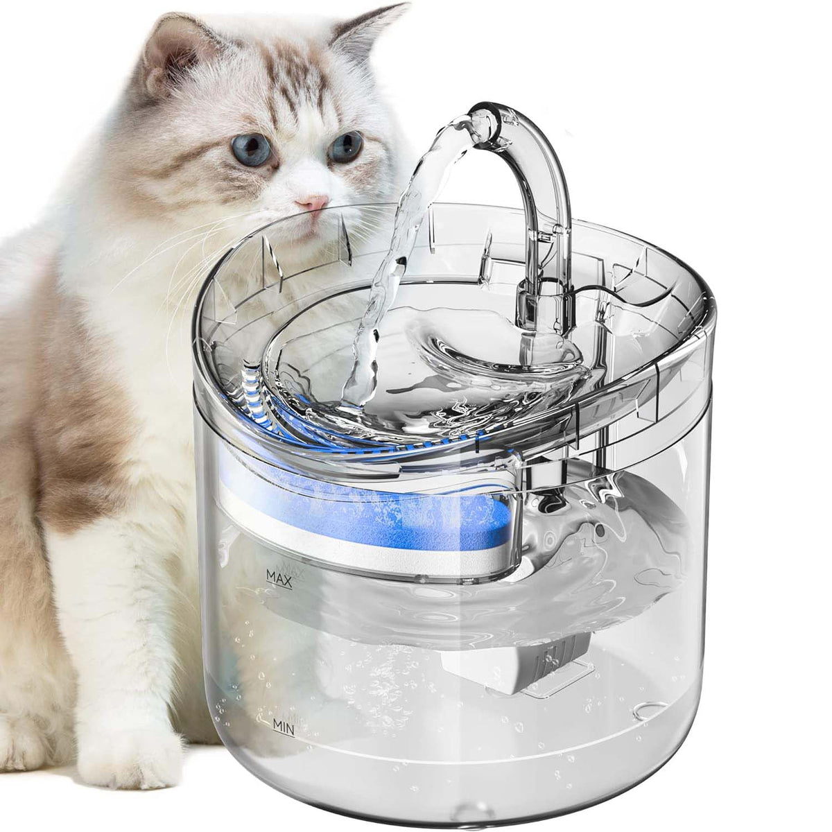 Cat Dog Water Fountain Pet Water Dispenser 1.8L Automatic Drinking Fountain for Cats Kitty Indoor