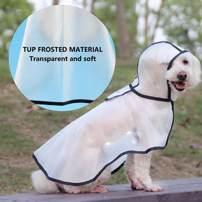 Pawfriends TPU Transparent Pet Cape Raincoat Large Dog Teddy Fado Koki Dog Clothing XXL