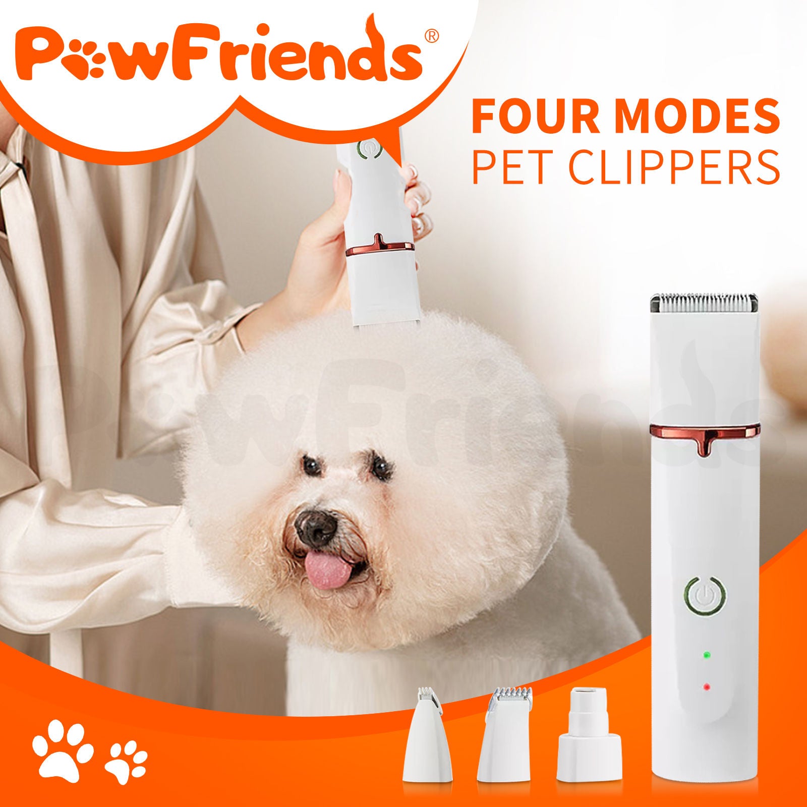 Pawfriends Pet Shaver Four-in-one Electric Hair Clipper Dog and Cat Electric Nail Sharpener