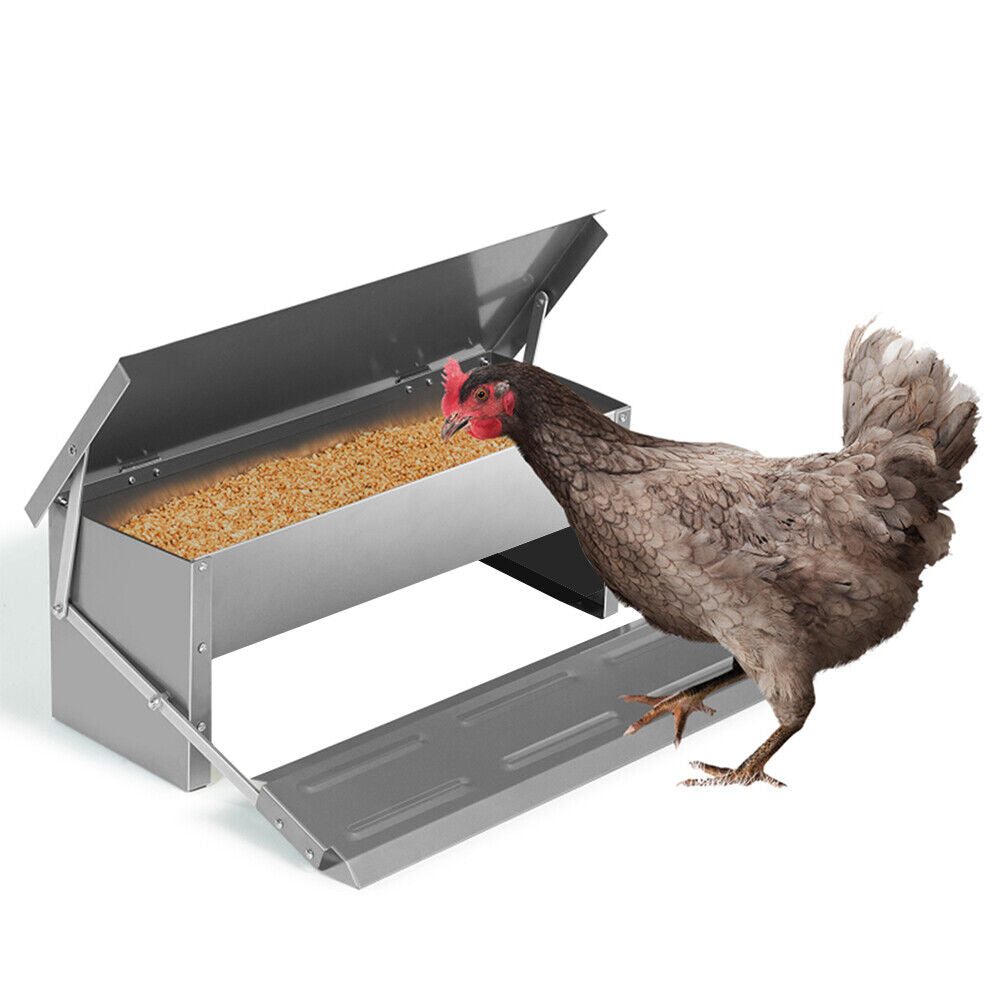 5KG 7.5L Garden Farm Automatic Food Storage Box Stand Chicken Feeder Poultry AU
