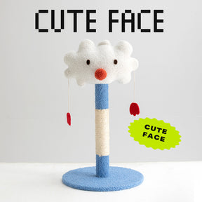 Cute emoticon cat scratching post toy cat tree