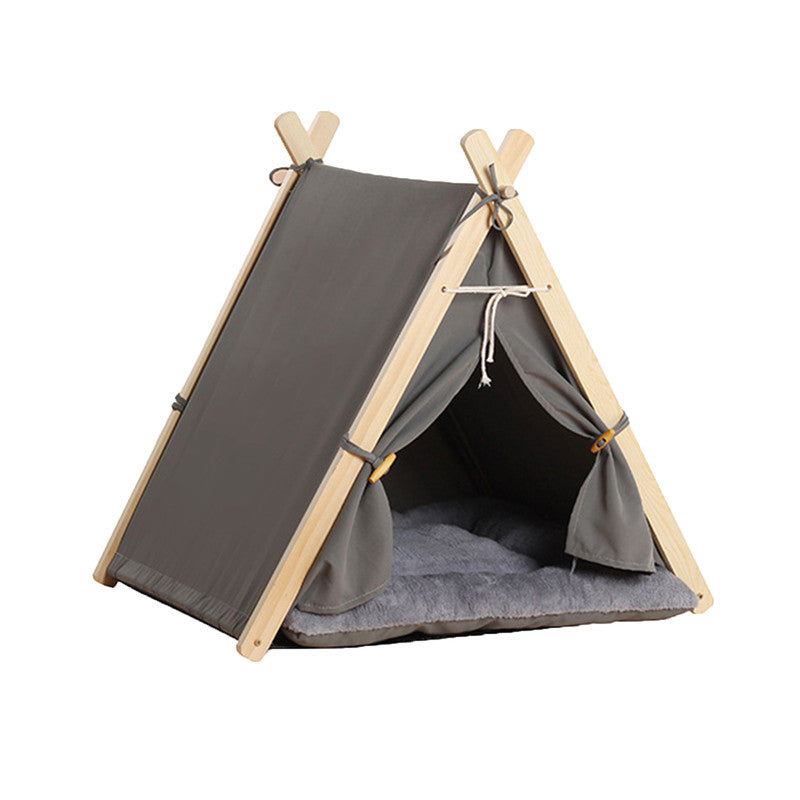 Pets Teepee Dogs Tent Removable and Washable Cats Tents Dog Cat Bed With Cushion