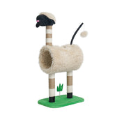 Sheep Cat Tree Tower Scratching Post Scratcher Cats Condo House Cat Tunnel Bed