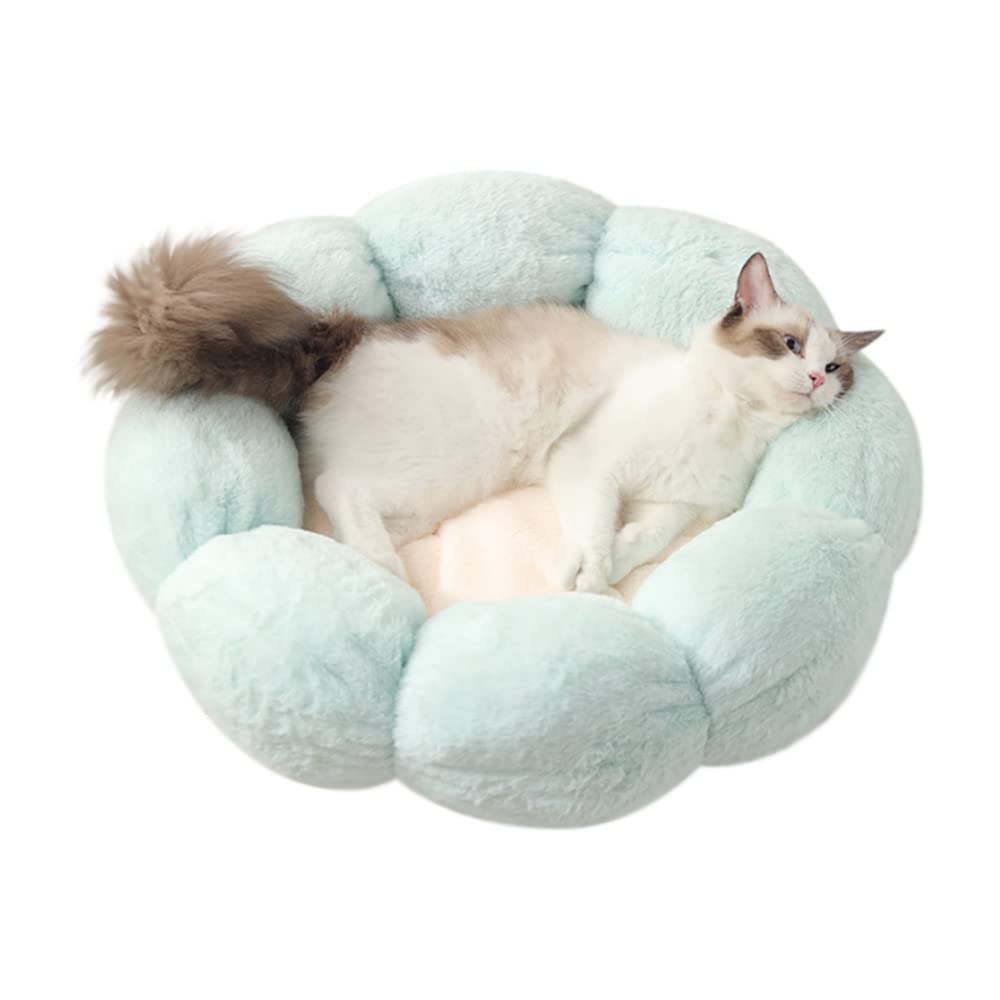 LIFEBEA Anti Skid Cute Cat Bed for Cats and Small Dogs-Light Green-S