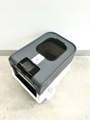 Grey Anti-Splashing Enclosed Cat Drawer Litter Box