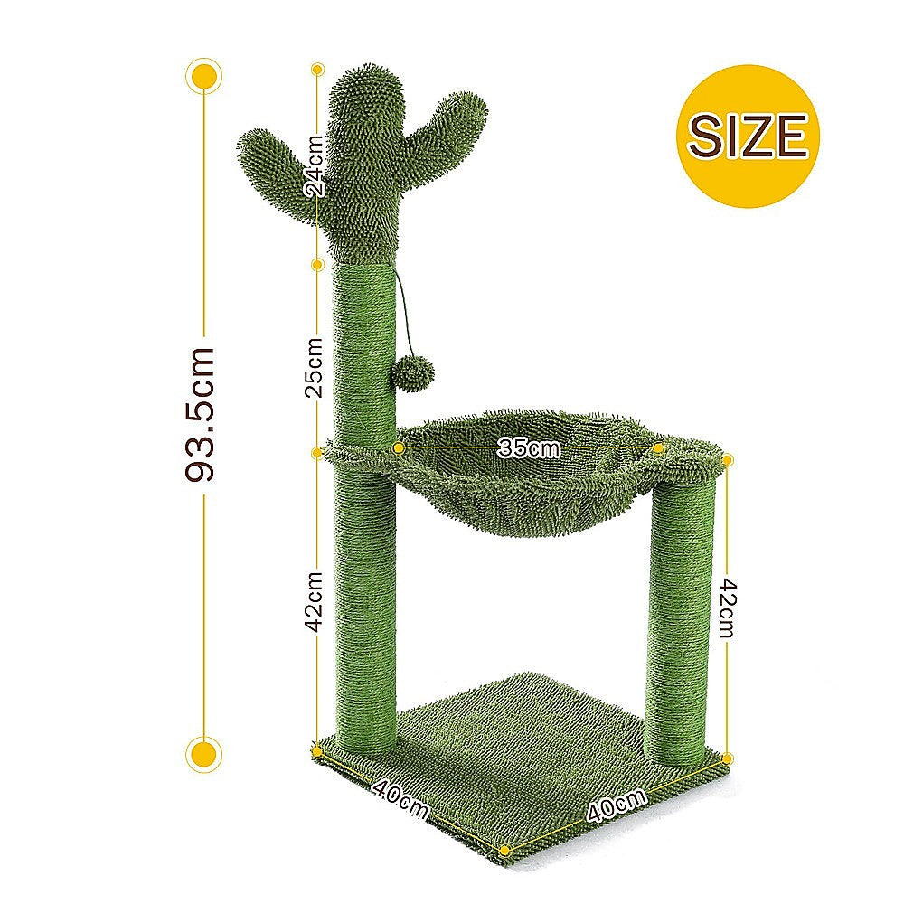 Cactus Cat Tree Tower Scratching Post Scratcher Kitten Condo House Play Bed Toys